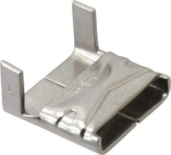 Made in USA - Grade 200 to 300, Stainless Steel Banding Strap Buckle - 3/4" Wide - USA Tool & Supply