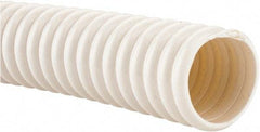 Continental ContiTech - 1" ID, 29 Hg Vac Rating, 37 psi, PVC Vacuum & Duct Hose - 100' Long, White, 2-1/2" Bend Radius, 15 to 150°F - USA Tool & Supply