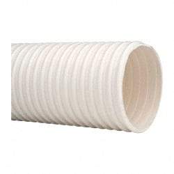 Continental ContiTech - 4" ID, 15 Hg Vac Rating, 27 psi, PVC Vacuum & Duct Hose - 100' Long, White, 14" Bend Radius, 15 to 150°F - USA Tool & Supply