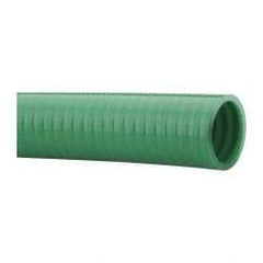 Continental ContiTech - 15 to 150°F, 1-1/4" Inside x 1.53" Outside Diam, PVC Liquid Suction & Discharge Hose - Green, 100' Long, 99 psi Working Pressure - USA Tool & Supply