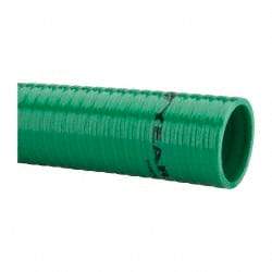 Continental ContiTech - 15 to 150°F, 1-1/2" Inside x 1.78" Outside Diam, PVC Liquid Suction & Discharge Hose - Green, 100' Long, 89 psi Working Pressure - USA Tool & Supply