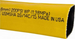 Continental ContiTech - 2" ID x 2.34" OD, 200 Working psi, Yellow Polymer Hose, Lays Flat - Cut to Length, -10 to 150°F - USA Tool & Supply