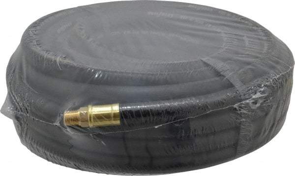 Continental ContiTech - 3/8" ID x 0.669" OD 50' Long Multipurpose Air Hose - MNPT x MNPT Ends, 200 Working psi, -40 to 190°F, 1/4" Fitting, Black - USA Tool & Supply