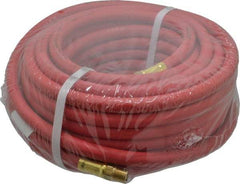 Continental ContiTech - 1/4" ID x 0.527" OD 50' Long Multipurpose Air Hose - MNPT x MNPT Ends, 250 Working psi, -40 to 190°F, 1/4" Fitting, Red - USA Tool & Supply