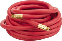 Continental ContiTech - 3/8" ID x 0.7" OD 25' Long Multipurpose Air Hose - MNPT x MNPT Ends, 250 Working psi, -40 to 190°F, 1/4" Fitting, Red - USA Tool & Supply