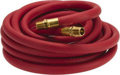 Continental ContiTech - 1/2" ID x 0.838" OD 25' Long Multipurpose Air Hose - MNPT x MNPT Ends, 250 Working psi, -40 to 190°F, 1/2" Fitting, Red - USA Tool & Supply