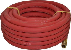 Continental ContiTech - 1/2" ID x 0.838" OD 50' Long Multipurpose Air Hose - MNPT x MNPT Ends, 250 Working psi, -40 to 190°F, 1/2" Fitting, Red - USA Tool & Supply