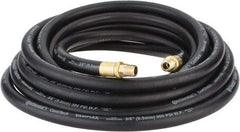 Continental ContiTech - 3/8" ID x 0.688" OD 25' Long Oil Resistant Air Hose - MNPT x MNPT Ends, 300 Working psi, -20 to 190°F, 1/4" Fitting, Black - USA Tool & Supply