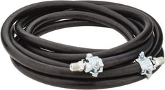 Continental ContiTech - 25' Long, 1/2" Fitting, Male NPT Fitting, -40 to 450°F, Synthetic Rubber High Temp & High Pressure Hose - 1/2" Inside x 1-1/16" Outside Diam, Black, 250 psi - USA Tool & Supply