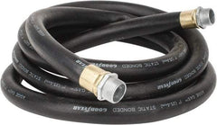 Continental ContiTech - 1" ID x 1-1/8" OD x 12' OAL, NPT Male x Male Petroleum Transfer Hose - 100 Max Working psi, 1" Fitting, Black - USA Tool & Supply