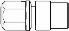 NewAge Industries - 3/8" Tube OD, PFA PTFE Plastic Compression Tube Female Connector - 1/2 NPT Pipe, 500°F Max, 1/2 Thread - USA Tool & Supply