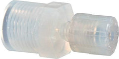 NewAge Industries - 1/8" Tube OD, PFA PTFE Plastic Compression Tube Female Connector - 1/4 NPT Pipe, 500°F Max, 1/4 Thread - USA Tool & Supply