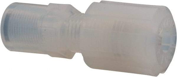 NewAge Industries - 1/4" Tube OD, PFA PTFE Plastic Compression Tube Female Connector - 1/8 NPT Pipe, 500°F Max, 1/8 Thread - USA Tool & Supply