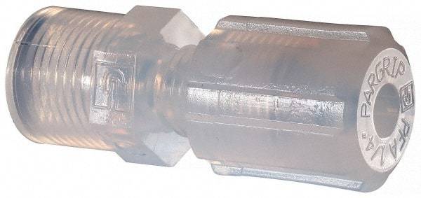 NewAge Industries - 1/4" Tube OD, PFA PTFE Plastic Compression Tube Female Connector - 1/4 NPT Pipe, 500°F Max, 1/4 Thread - USA Tool & Supply