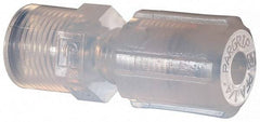 NewAge Industries - 1/4" Tube OD, PFA PTFE Plastic Compression Tube Female Connector - 1/4 NPT Pipe, 500°F Max, 1/4 Thread - USA Tool & Supply
