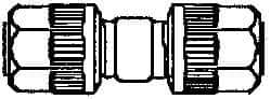 NewAge Industries - 1/4" Tube OD, PFA PTFE Plastic Compression Tube Union - 500°F Max - USA Tool & Supply