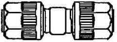 NewAge Industries - 1/4" Tube OD, PFA PTFE Plastic Compression Tube Union - 500°F Max - USA Tool & Supply