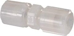NewAge Industries - 3/8" Tube OD, PFA PTFE Plastic Compression Tube Union - 500°F Max - USA Tool & Supply