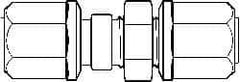 NewAge Industries - 3/4" Tube OD, PFA PTFE Plastic Compression Tube Bulkhead Union - 500°F Max - USA Tool & Supply