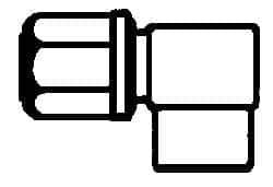 NewAge Industries - 1/2" Tube OD, PFA PTFE Plastic Compression Tube Female Elbow - 1/4 NPT Pipe, 500°F Max, 1/4 Thread - USA Tool & Supply