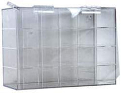 PRO-SAFE - 20 Pair Cabinet with Individual Compartments, Acrylic Safety Glasses Dispenser - 15 Inch Wide x 12-1/2 Inch High x 7-1/8 Inch Deep, Table and Wall Mount - USA Tool & Supply