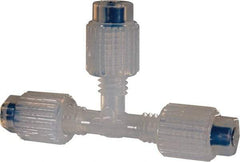 NewAge Industries - 1/8" Tube OD, PFA PTFE Plastic Compression Tube Union Tee - 500°F Max - USA Tool & Supply