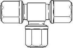 NewAge Industries - 3/4" Tube OD, PFA PTFE Plastic Compression Tube Union Tee - 500°F Max - USA Tool & Supply