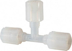 NewAge Industries - 1/4" Tube OD, PFA PTFE Plastic Compression Tube Union Tee - 500°F Max - USA Tool & Supply