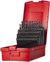 DORMER - 1 to 6mm, 118° Point, Oxide Finish, High Speed Steel Jobber Length Drill Bit Set - USA Tool & Supply