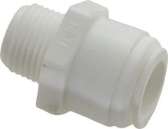 Value Collection - 1/2" Outside Diam, 3/8 NPT, Acetal Push-to-Connect Tube Male Connector - 150 Max psi - USA Tool & Supply