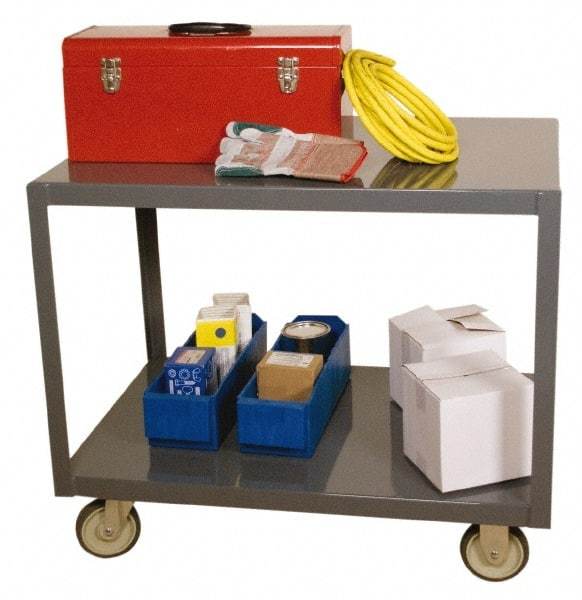 Durham - Mobile Table - Steel, Gray, 48" Long x 24" Deep x 30" High - USA Tool & Supply