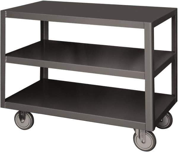 Durham - Mobile Table - Steel, Gray, 48" Long x 24" Deep x 30" High - USA Tool & Supply