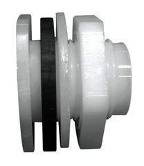 Green Leaf - 1/2 Polypropylene Threaded Tube Bulkhead Fitting - 0.753" ID, 75 Max Working psi - USA Tool & Supply
