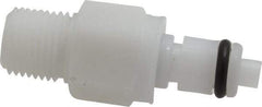 CPC Colder Products - 1/8" Nominal Flow, 1/8 NPT Thread, Male, Inline Threaded-Male Plug - 120 Max psi, -40 to 180°F, Acetal Coupling, Buna-N O-Ring - USA Tool & Supply
