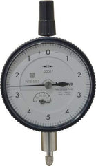 Mitutoyo - 0.05" Range, 0-5-0 Dial Reading, 0.0001" Graduation Dial Drop Indicator - 2-3/16" Dial, 0.01" Range per Revolution, 0.0002" Accuracy, Revolution Counter - USA Tool & Supply