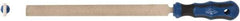 Ampco - 15" Long, Smooth Cut, Flat American-Pattern File - Double Cut, 0.81" Overall Thickness, Handle - USA Tool & Supply