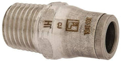 Legris - 5/16" Outside Diam, 1/4 NPT, Stainless Steel Push-to-Connect Male Connector - 435 Max psi, Tube to Male NPT Connection, FKM O-Ring - USA Tool & Supply