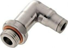 Legris - 5/32" Outside Diam, 10-32 NPT, Stainless Steel Push-to-Connect Male Elbow - 435 Max psi, Tube to Male NPT Connection, FKM O-Ring - USA Tool & Supply