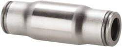 Legris - 5/16" Outside Diam, Stainless Steel Push-to-Connect Tube Union - 435 Max psi, Tube to Tube Connection, FKM O-Ring - USA Tool & Supply