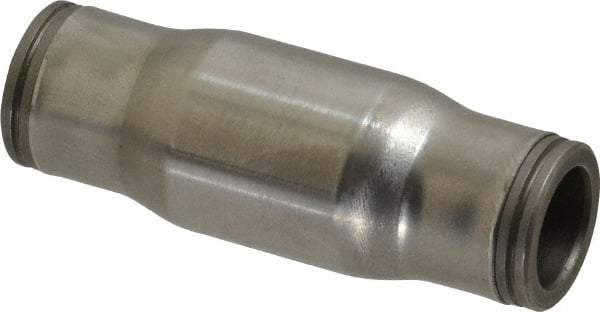 Legris - 3/8" Outside Diam, Stainless Steel Push-to-Connect Tube Union - 435 Max psi, Tube to Tube Connection, FKM O-Ring - USA Tool & Supply
