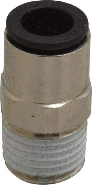 Legris - 5/16" Outside Diam, 1/4 NPT, Nickel Plated Brass Push-to-Connect Tube Male Connector - 290 Max psi - USA Tool & Supply