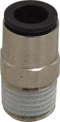 Legris - 5/16" Outside Diam, 1/4 NPT, Nickel Plated Brass Push-to-Connect Tube Male Connector - 290 Max psi - USA Tool & Supply