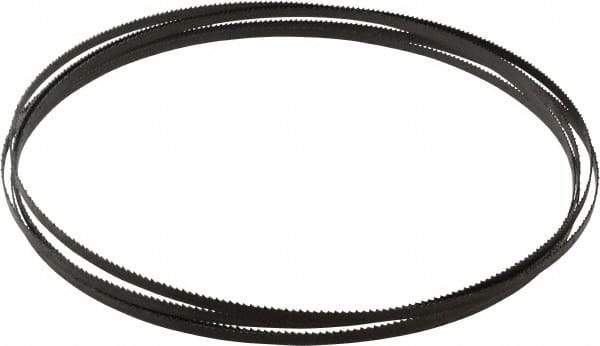 Starrett - 10 TPI, 12' 6" Long x 1/4" Wide x 0.025" Thick, Welded Band Saw Blade - Carbon Steel, Toothed Edge, Raker Tooth Set, Flexible Back, Contour Cutting - USA Tool & Supply