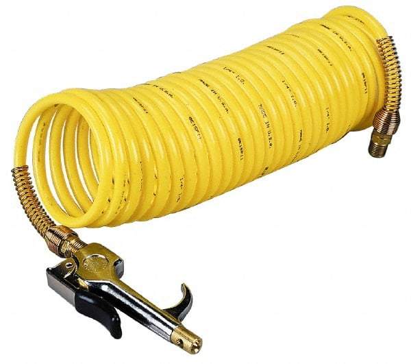 Coilhose Pneumatics - 1/4" ID Thumb Lever Blow Gun - 25' Long Hose - USA Tool & Supply