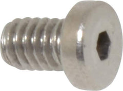 Value Collection - #8-32 UNC Hex Socket Drive, Low Socket Cap Screw - Grade 18-8 Stainless Steel, 1/4" Length Under Head - USA Tool & Supply
