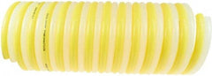 Coilhose Pneumatics - 1/2, 5/16" ID, 50' Long, Yellow & Natural Nylon Coiled & Self Storing Hose - 170 Max psi, No Fittings - USA Tool & Supply