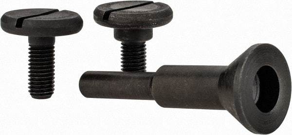 Value Collection - 1/4 & 3/8" Hole, Screw Lock Wheel Mandrel - 2" OAL, 1/4" Max Wheel Width, 1/4" Shank Diam - USA Tool & Supply