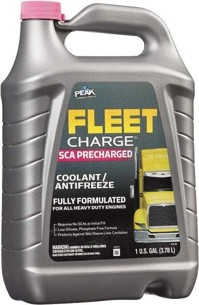 Peak - 1 Gal Heavy Duty Antifreeze & Coolant - Ethylene Glycol with SCA & Inhibitors Composition - USA Tool & Supply