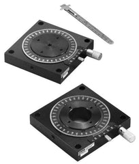 Parker - Rotary Positioning Stages Style: Worm Gear Low Profile Stage Thread Size: M4 - USA Tool & Supply