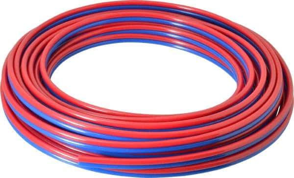 Coilhose Pneumatics - 5/32" ID x 1/4" OD, 50' Long, Polyurethane Tube - Red/Blue, 125 Max psi, 95 Hardness - USA Tool & Supply